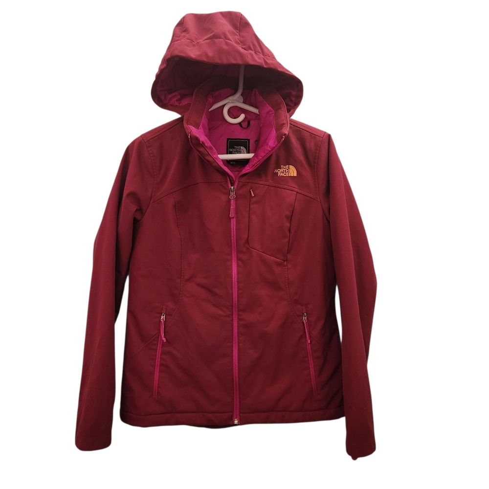 North Face Jacket Women's Primaloft Apex Elevation Pink Hooded Full Zip Sz M